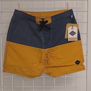 Critical Slide Society Men's Beach Shorts- Split The Peak Trunk - Taffy